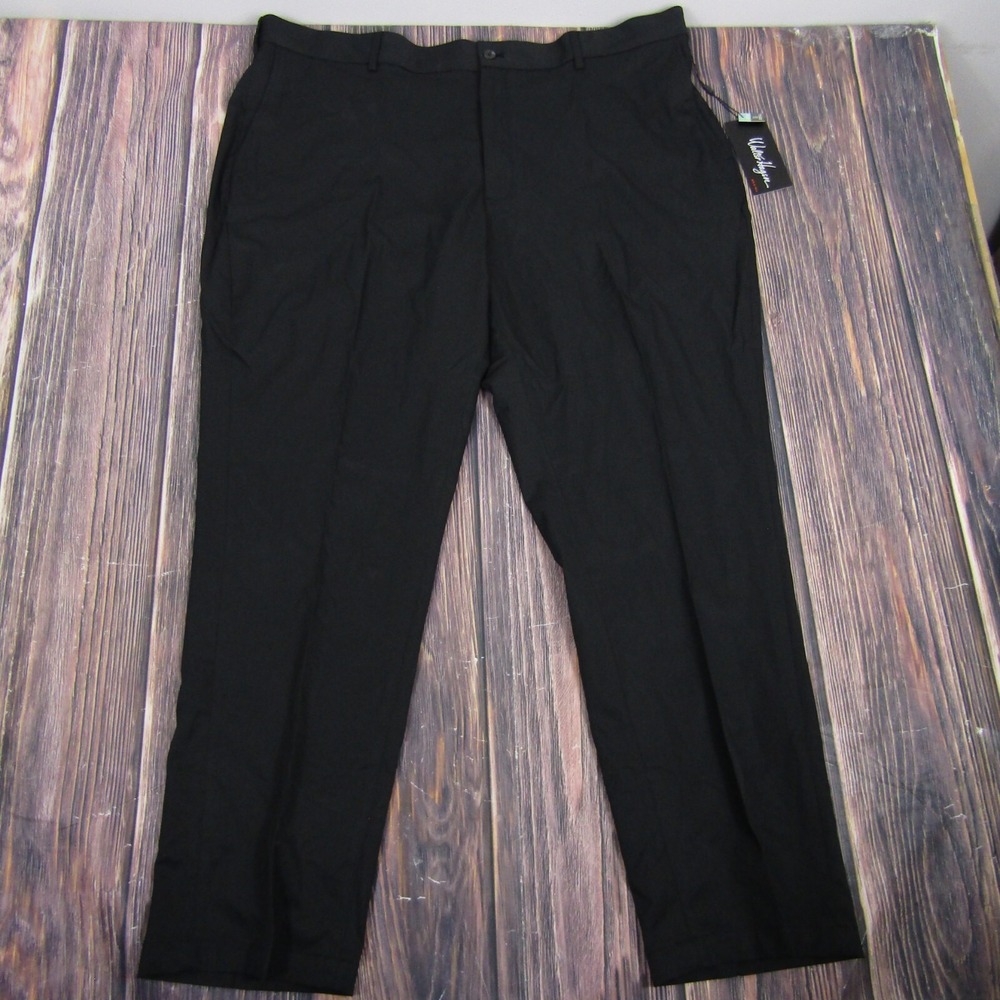 Walter Hagen NEW NWT Men Big Tall 44x32 Straight Fit Black Golf Pants Perfect 11